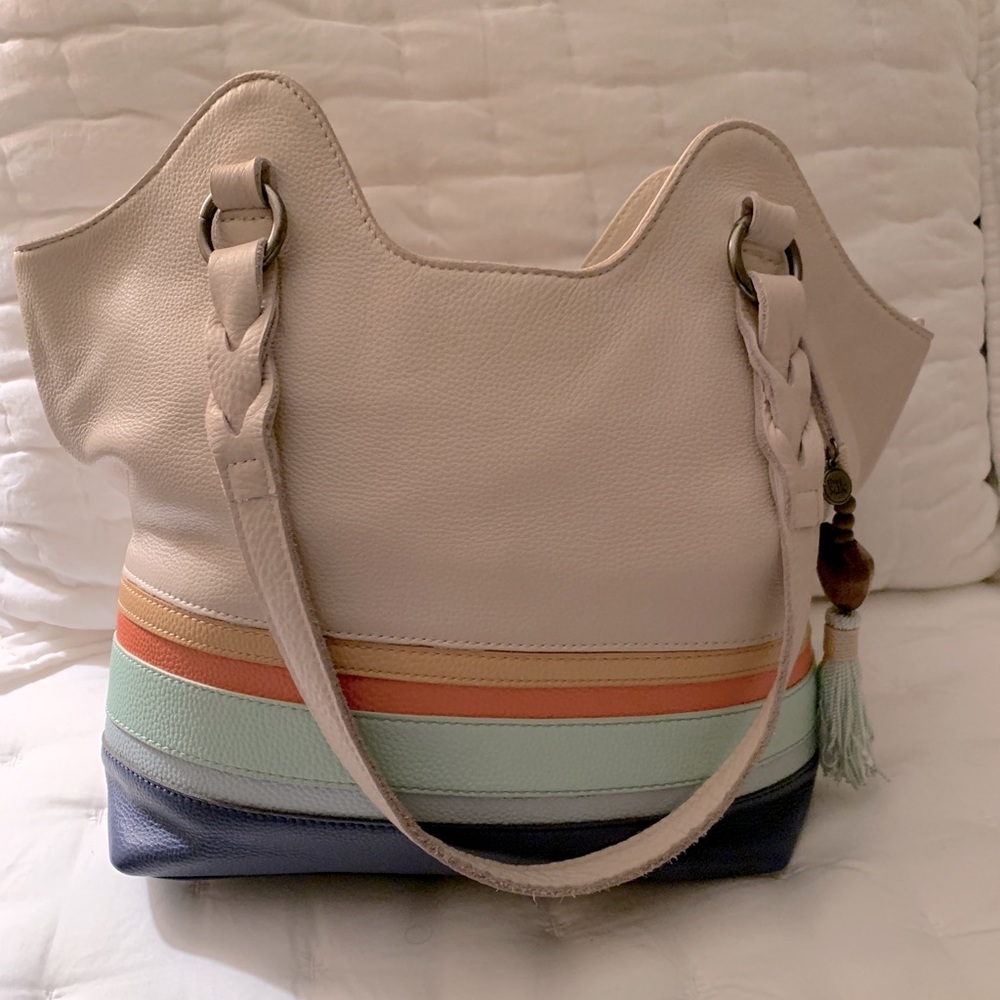 The Sam Stone Stripe Sierra Leather Tote